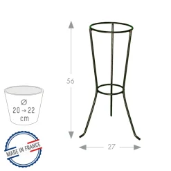 LOUIS MOULIN - Colonne (pour 1 pot Ø 20-22 cm), en métal gris H. 57 cm