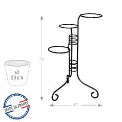 LOUIS MOULIN - Porte plante 3p anthracite
