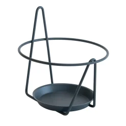 LOUIS MOULIN - Porte-pot avec soucoupe (mural) anthracite, pour pot 16-18 cm