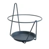 LOUIS MOULIN - Porte-pot avec soucoupe (mural) anthracite, pour pot 20-22 cm