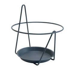 LOUIS MOULIN - Porte-pot avec soucoupe (mural) anthracite, pour pot 20-22 cm