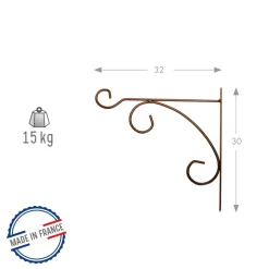 LOUIS MOULIN - Potence en métal, anthracite L. 32 cm