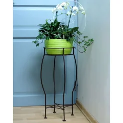 LOUIS MOULIN - Sellette ronde (pour pot Ø 26 cm), en métal H. 60 cm