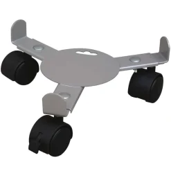 LOUIS MOULIN - Support poterie extensible avec 3 roulettes, en métal gris alu 25-37cm