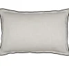 LOVELY CASA - Lovely casa - coussin volant plat feston noir coton