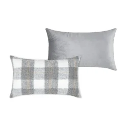 LOVELY CASA - Lovely casa - coussin rectangulaire à carreaux - effet laine