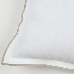 LOVELY CASA - Lovely casa - coussin volant plat feston noir coton