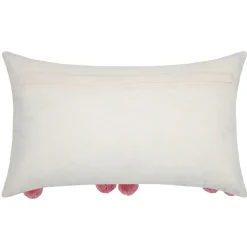 LOVELY CASA - Lovely casa - coussin avec cerises en relief pompons