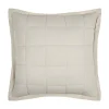 LOVELY CASA - Lovely casa - coussin carré uni en gaze de coton surpiquée