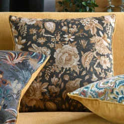 LOVELY CASA - Lovely casa - coussin velours à motif floral