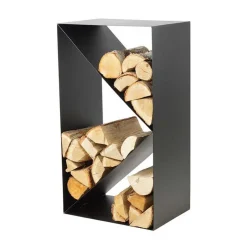 MAGNUS - Porte-bûches design 3 compartiments en acier lodz