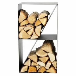 MAGNUS - Porte-bûches design 4 compartiments en acier lodz