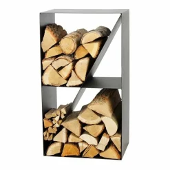 MAGNUS - Porte-bûches design 4 compartiments en acier lodz