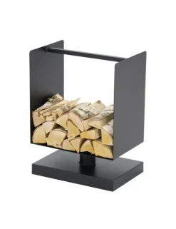 MAGNUS - Porte-bûches sur pied design 45 cm