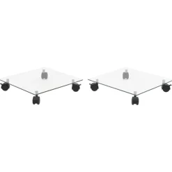 MAISON EXCLUSIVE - Support carré pour plantes 2 pcs verre trempé 35 x 35 cm