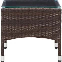 MAISON EXCLUSIVE - Table basse marron 60x40x36 cm résine tressée