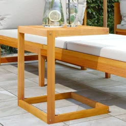 MAISON EXCLUSIVE - Table en forme de c 42x40x50 cm bois massif d'acacia
