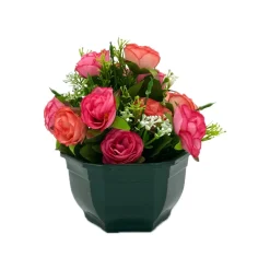 MARICHAL - Coupe de mini roses assorties, 17xH20cm (1kg)