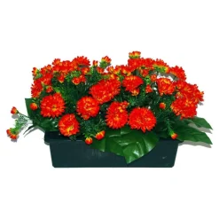 MARICHAL - Jardinière 40Cm de 48 chrysantheme tabac , H35CM - L50Cm, 5Kg