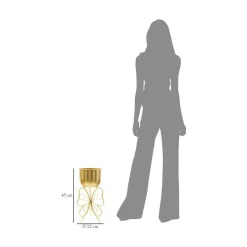 MAURO FERRETTI - Cache pot en métal doré farfy 22 x 45 cm