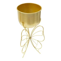 MAURO FERRETTI - Cache pot en métal doré farfy 22 x 45 cm
