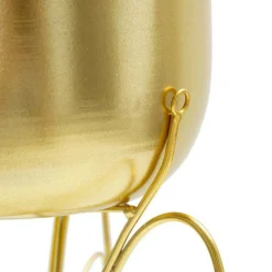 MAURO FERRETTI - Cache pot en métal doré farfy 22 x 40 cm
