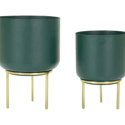 MAURO FERRETTI - Set de 2 cache-pots en métal coloré grent sour