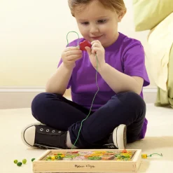 MELISSA & DOUG - Ensemble de perles en bois flower power