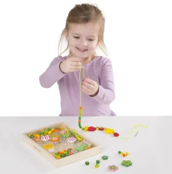 MELISSA & DOUG - Ensemble de perles en bois flower power