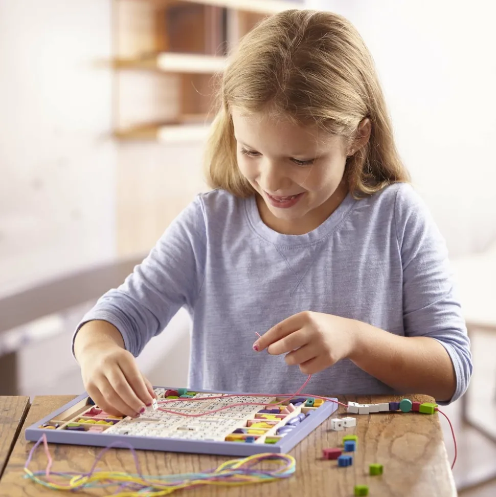 MELISSA & DOUG - Perles en bois à enfiler