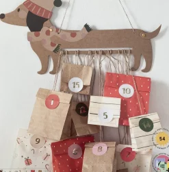 MES COURSES EN VRAC - Kit pour faire son propre calendrier de l'avent en kraft - motif chien