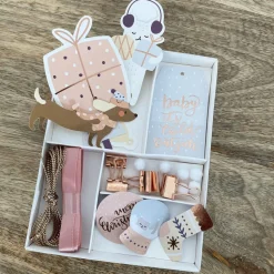 MES COURSES EN VRAC - Kit d'emballage cadeaux (étiquettes, stickers, décorations, cordelettes) pastel de no ël