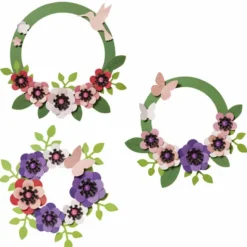 MES COURSES EN VRAC - Kit pour 3 couronnes de fleurs en papier