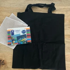 MES COURSES EN VRAC - Kit pour customiser son propre tote bag - noir