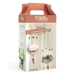 MES COURSES EN VRAC - Mon kit de 2 suspensions pour plante en tressage
