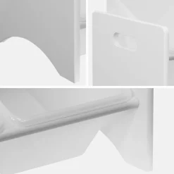 Meuble de rangement pour enfant avec 9 casiers. Blanc - tobias - mdf décor bois naturel. 64x29.5x60cm