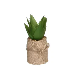 MICA - Crassulacae artificiel, en pot D5 x H.12 cm - Variétés variables