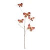 MICA - Tige déco aux 5 petits papillons à finition rouille H.94 cm