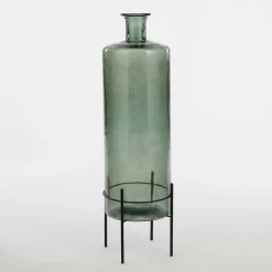 MICA DECORATIONS - Mica decorations - vase bouteille en verre recyclé vert h75