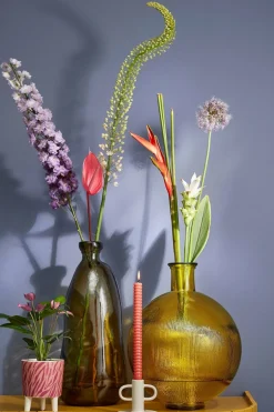 MICA DECORATIONS - Mica decorations - vase bouteille en verre recyclé ocre h42