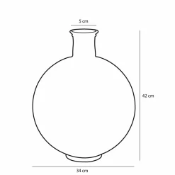 MICA DECORATIONS - Mica decorations - vase bouteille en verre recyclé ocre h42