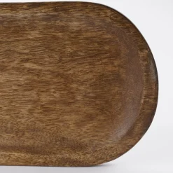 MICA DECORATIONS - Mica decorations - plateau de service aves 3 bols en bois de manguier