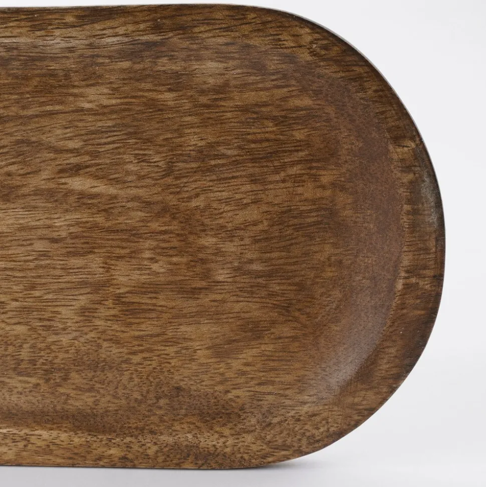 MICA DECORATIONS - Mica decorations - plateau de service aves 3 bols en bois de manguier