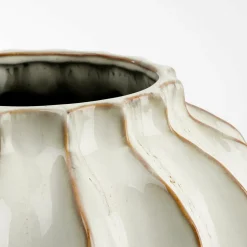 MICA DECORATIONS - Mica decorations - vase en céramique blanc cassé h35