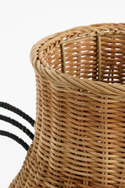 MICA DECORATIONS - Mica decorations - vase en rotin marron h43