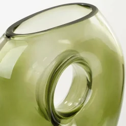 MICA DECORATIONS - Mica decorations - vase en verre vert clair h22,5