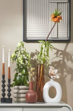 MICA DECORATIONS - Mica decorations - vase a fleur en verre marron h37.5