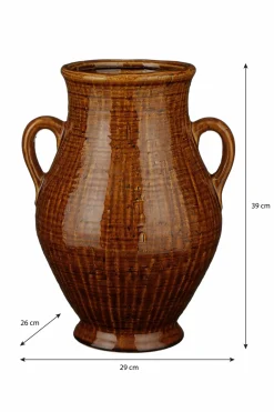 MICA DECORATIONS - Mica decorations - vase en céramique marron h39