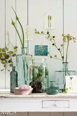 MICA DECORATIONS - Mica decorations - vase bouteille en verre recyclé h26