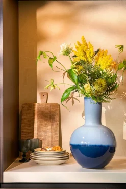 MICA DECORATIONS - Mica decorations - vase en céramique bleu h42